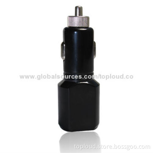 Car Charger, Dual USB, 12-24V DC, 5V/2.1A